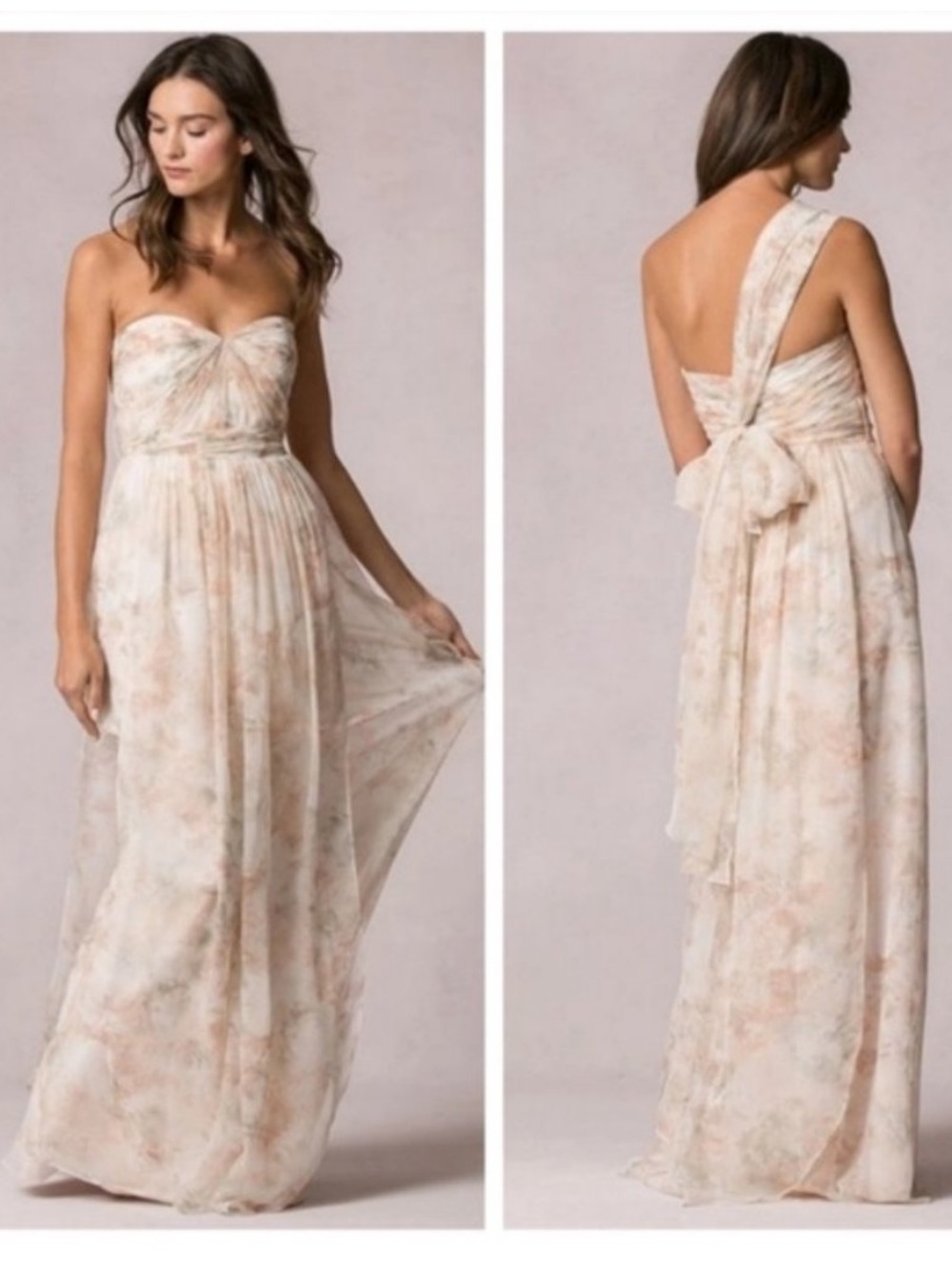 Anthropologie Jenny Yoo Nyla Floral Print Convertible Gown Bridesmaid Dress 2